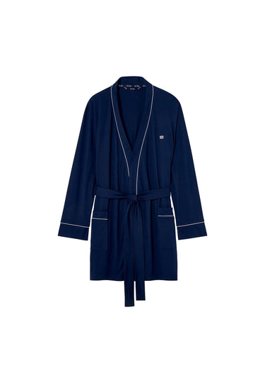 Front cutout view of HO navy cotton Robe