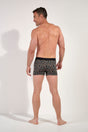 General view of a men model wearing HO black print  Boxer Briefs