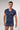 General view of a men model wearing HO blue print  Tee-Shirt V Neck