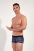 General view of a men model wearing HO blue print  Trunk
