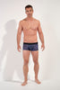 General view of a men model wearing HO blue print  Trunk