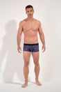General view of a men model wearing HO blue print  Trunk