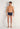 Full-body view of a men model wearing HO navy/navy stripes/grey cotton Boxer Briefs 3p