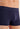 General view of a men model wearing HO navy/navy stripes/grey cotton Boxer Briefs 3p