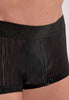Close-up view of a men model wearing HO black  Trunk