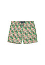 Front cutout view of HO green print  Beach Boxer