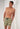 Front view of a men model wearing HO green print  Beach Boxer