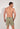 Back view of a men model wearing HO green print  Beach Boxer