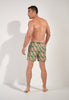 General view of a men model wearing HO green print  Beach Boxer