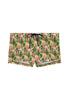 Front cutout view of HO green print  Swim Shorts