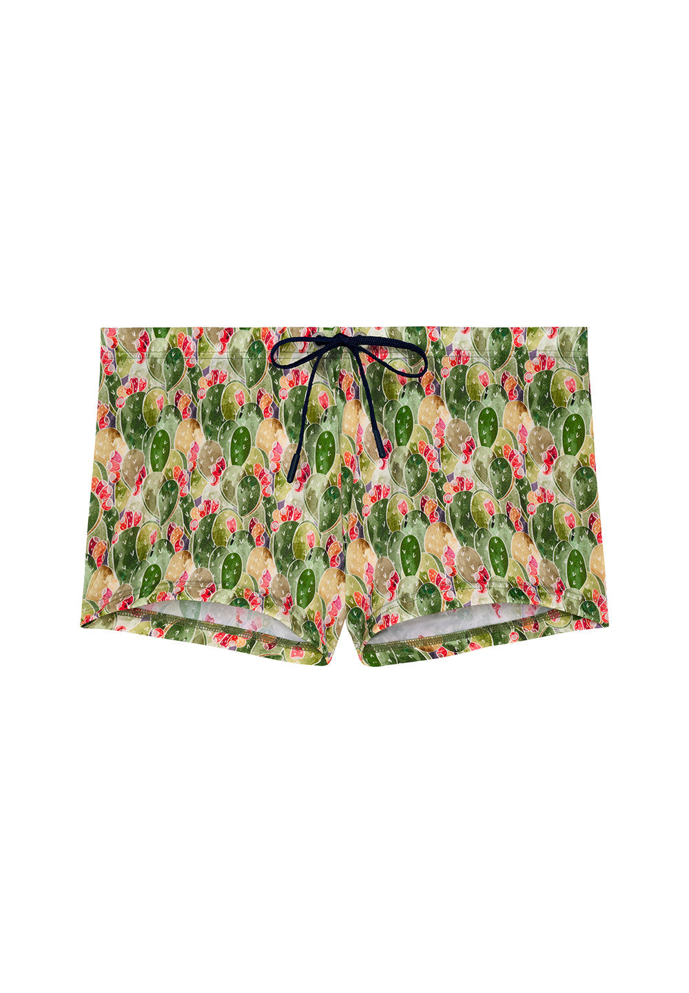 Front cutout view of HO green print  Swim Shorts