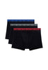 Front cutout view of HO black/black/black cotton Boxer Briefs HO1 3p