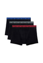 Front cutout view of HO black/black/black cotton Boxer Briefs HO1 3p
