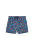 Front cutout view of HO navy print  Beach Boxer