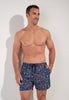 Front view of a men model wearing HO navy print  Beach Boxer