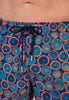 Close-up view of a men model wearing HO navy print  Beach Boxer