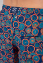 General view of a men model wearing HO navy print  Beach Boxer
