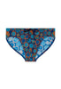 Front cutout view of HO navy print  Swim Mini Briefs