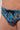 Close-up view of a men model wearing HO navy print  Swim Mini Briefs