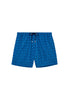 Front cutout view of HO navy print  Beach Boxer