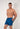 Front view of a men model wearing HO navy print  Beach Boxer