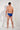 General view of a men model wearing HO navy print  Swim Mini Briefs