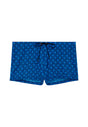 Front cutout view of HO navy print  Swim Shorts