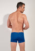 Back view of a men model wearing HO navy print  Swim Shorts