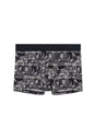 Front cutout view of HO black print  Boxer Briefs