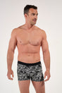 General view of a men model wearing HO black print  Boxer Briefs