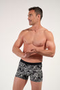 General view of a men model wearing HO black print  Boxer Briefs