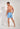 General view of a men model wearing HO blue/white stripes  Beach Boxer