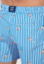 General view of a men model wearing HO blue/white stripes  Beach Boxer