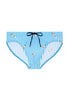 Front cutout view of HO blue/white stripes  Swim Mini Briefs
