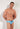 Front view of a men model wearing HO blue/white stripes  Swim Mini Briefs