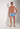 Full-body view of a men model wearing HO blue/white stripes  Swim Shorts