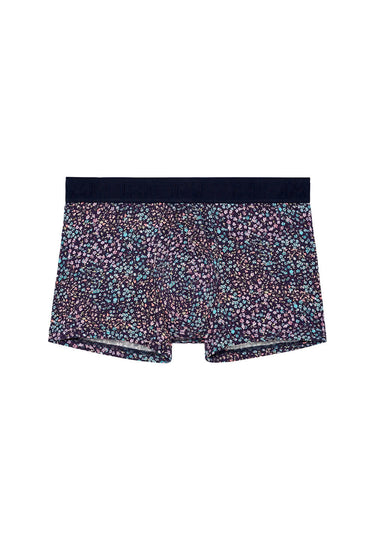 Front cutout view of HO navy print modal/viscose/tencel Boxer Briefs