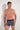 Front view of a men model wearing HO navy print modal/viscose/tencel Boxer Briefs