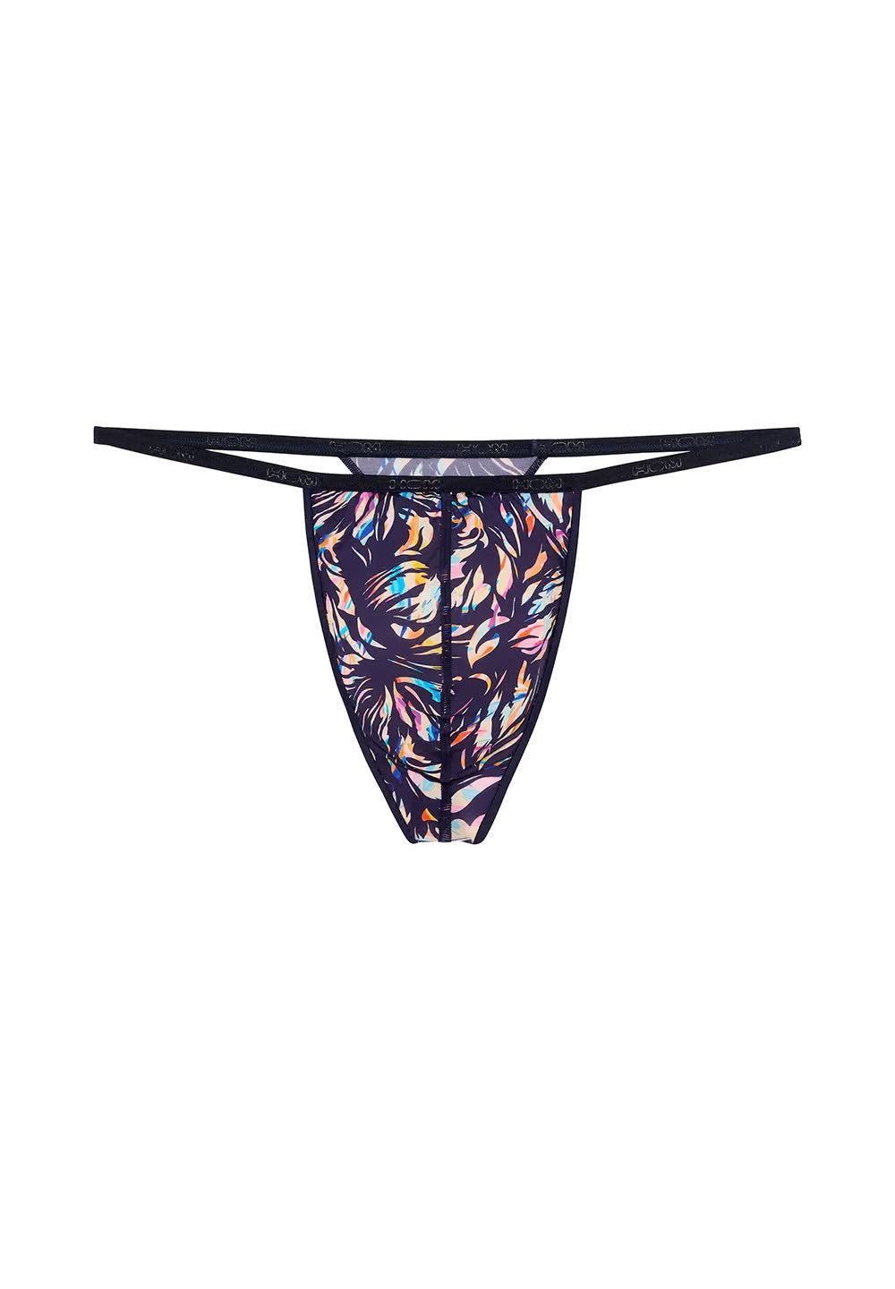 Front cutout view of HO navy print  G-String