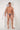 Full-body view of a men model wearing HO navy print  G-String