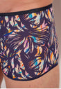 General view of a men model wearing HO navy print  Trunk