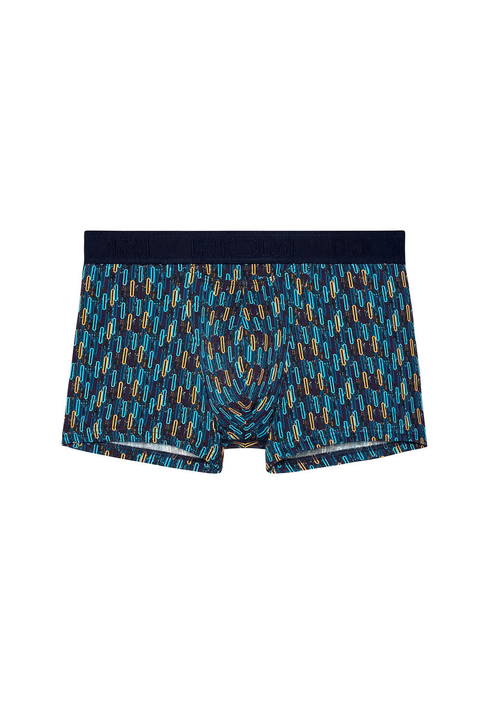 Front cutout view of HO blue print modal/viscose/tencel Boxer Briefs HO1