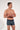 Front view of a men model wearing HO blue print modal/viscose/tencel Boxer Briefs HO1