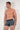 General view of a men model wearing HO blue print modal/viscose/tencel Boxer Briefs HO1