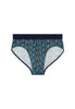Front cutout view of HO blue print modal/viscose/tencel Briefs HO1