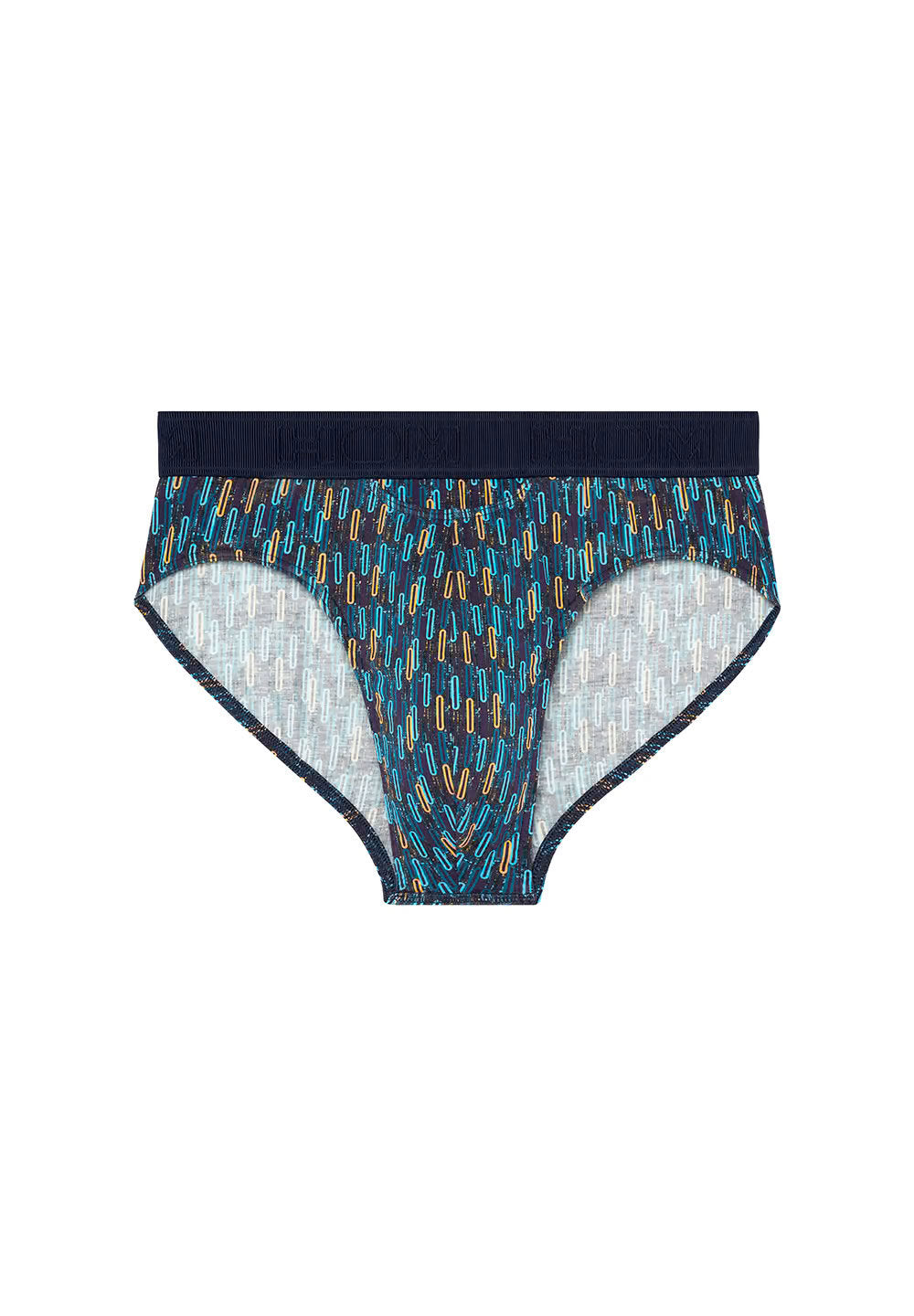 Front cutout view of HO blue print modal/viscose/tencel Briefs HO1
