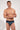 Front view of a men model wearing HO blue print modal/viscose/tencel Briefs HO1