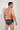 Back view of a men model wearing HO blue print modal/viscose/tencel Briefs HO1