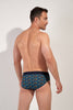 Back view of a men model wearing HO blue print modal/viscose/tencel Briefs HO1