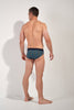 General view of a men model wearing HO blue print modal/viscose/tencel Briefs HO1